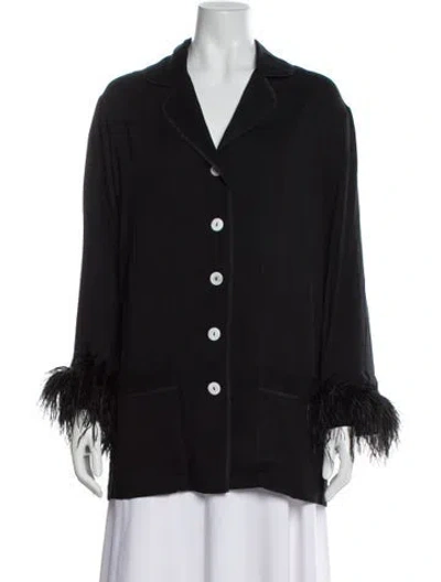 Pre-owned Sleeper Long Sleeve Blouse In Gray