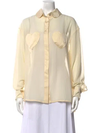 Pre-owned Sleeper Long Sleeve Blouse In Neutrals
