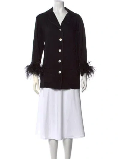 Pre-owned Sleeper Long Sleeve Button-up Top W/ Tags In Black