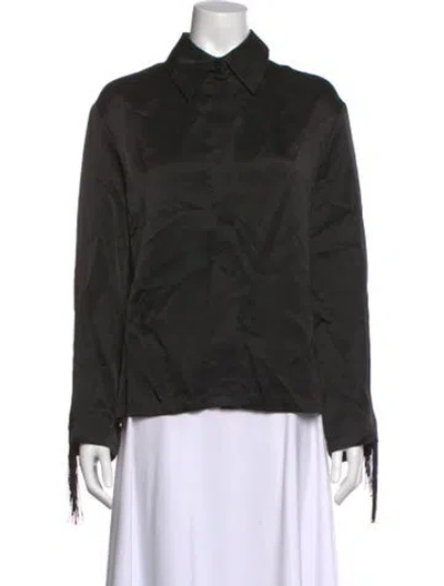 Pre-owned Sleeper Long Sleeve Top In Black