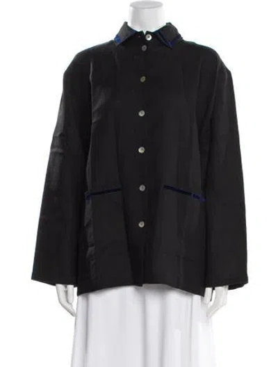 Pre-owned Sleeper Long Sleeve Top In Black