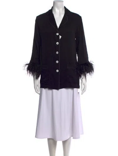Pre-owned Sleeper Long Sleeve Top In Black