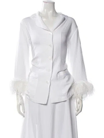 Pre-owned Sleeper Long Sleeve Top In White