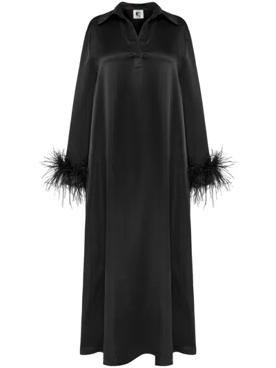 Sleeper Luna Maxi Dress In Schwarz