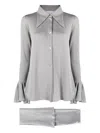 Sleeper Lurex Lounge Two-piece Suit In Grey