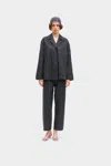 Sleeper Milky Way Sparkling Cotton Pajama Set In Black