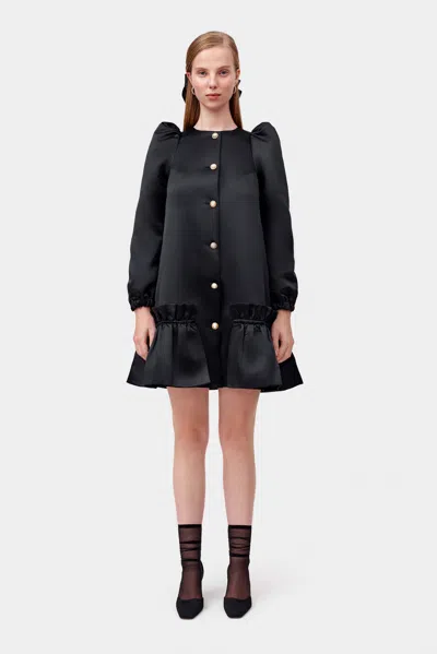 Sleeper Mystery Puff Dress In Black