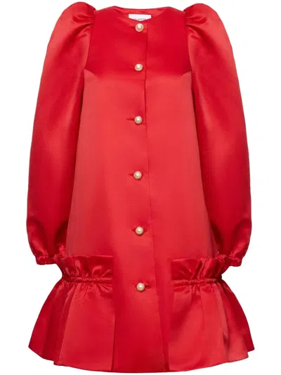 Sleeper Mystery Puff Minikleid In Red