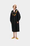 Sleeper Mystic Appliquéd Cotton Maxi Dress In Black In Black
