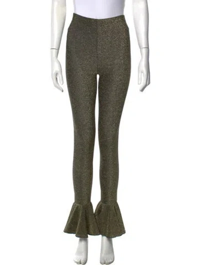 Pre-owned Sleeper Nylon Wide Leg Pants In Gold/metallic