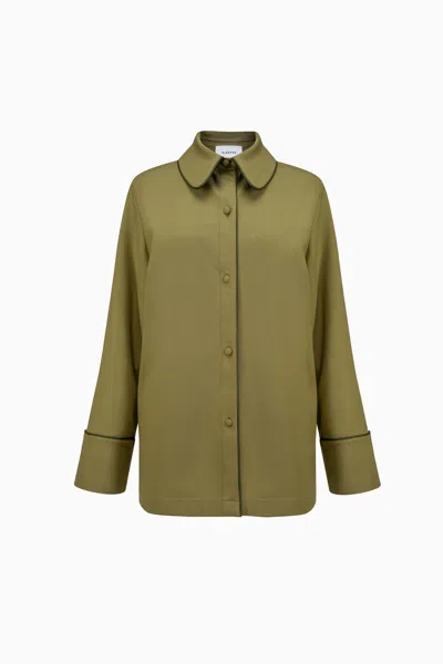 Sleeper Off Duty Shirt With Piping In Green