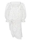 Sleeper Off-shoulder Midi Dress In White