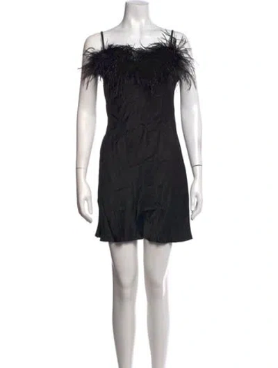 Pre-owned Sleeper Off-the-shoulder Mini Dress W/ Tags In Black