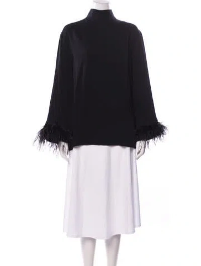 Pre-owned Sleeper Off-the-shoulder Sleeveless Top In Blue