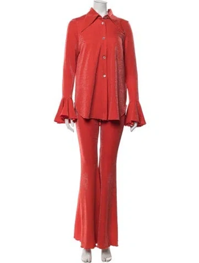 Pre-owned Sleeper Pant Set In Red