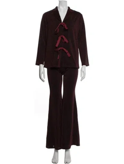 Pre-owned Sleeper Pant Set W/ Tags In Burgundy