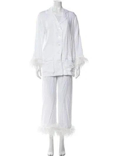 Pre-owned Sleeper Pant Set In White