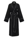 Sleeper Paros Linen Unisex Robe In Black In Black