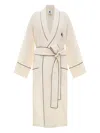 Sleeper Paros Piped Robe In Neutral