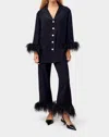 Sleeper Party Pajama Set In Black In Blue