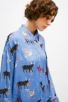 Sleeper Pastelle Oversized Shirt In Blue Mystic Print