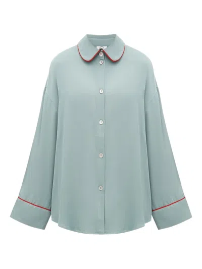 SLEEPER PASTELLE OVERSIZED SHIRT IN DOVE BLUE
