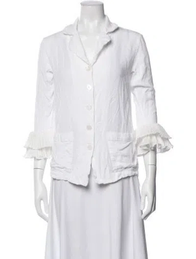Pre-owned Sleeper Pleated Accents Pajamas In White