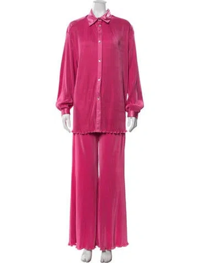 Pre-owned Sleeper Pleated Accents Set In Pink