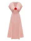 Sleeper Poppi Midi Dress In Pink In Pink