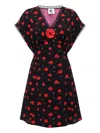 Sleeper Poppi Mini Dress In Poppies Print In Multi