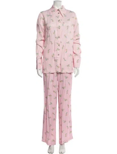 Pre-owned Sleeper Printed Lounge Set W/ Tags In Pink