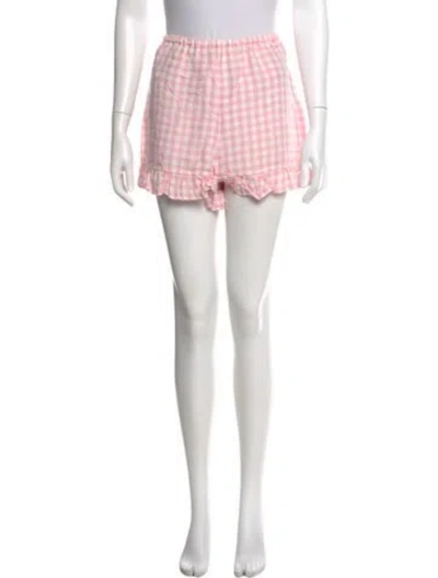 Pre-owned Sleeper Printed Mini Shorts In Pink