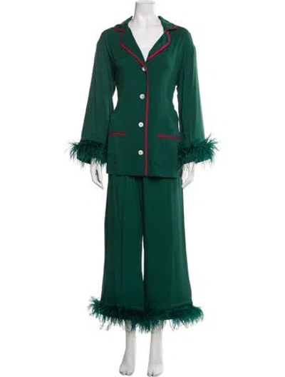 Pre-owned Sleeper Printed Set In Green