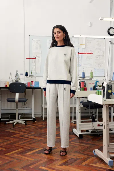 Sleeper Relaxed Stretch-cotton Jersey Sweatshirt In Grey In Gray