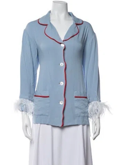 Pre-owned Sleeper Ruffle Embellishment Pajamas In Blue