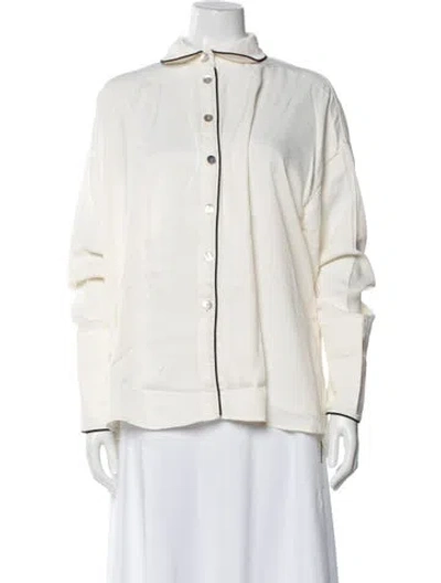 Pre-owned Sleeper Ruffle Embellishment Pajamas In Neutral