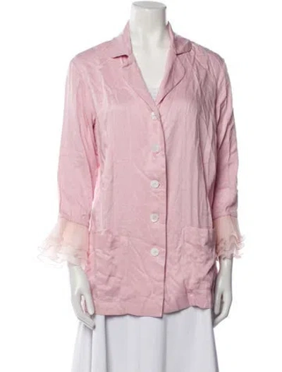 Pre-owned Sleeper Ruffle Embellishment Pajamas In Pink
