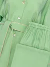 Sleeper Satin Pajama Set In Green