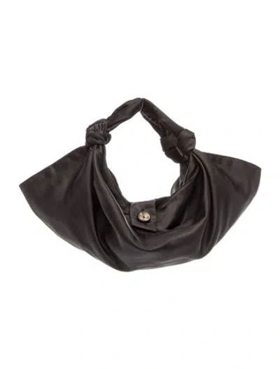 Pre-owned Sleeper Satin Top Handle Bag In Black