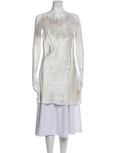 Pre-owned Sleeper Scoop Neck Sleeveless Top In White