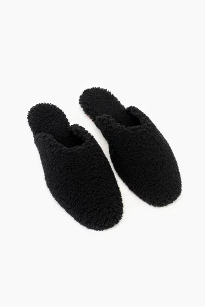 Sleeper Shearling Slippers In Black