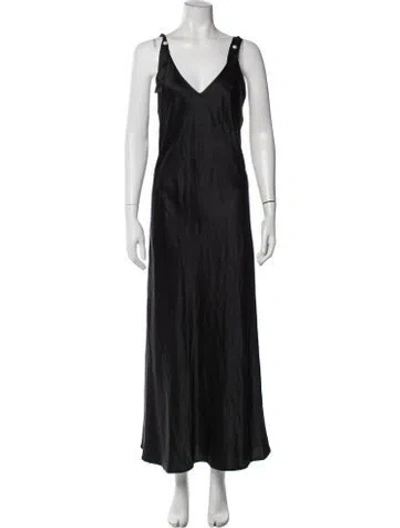 Pre-owned Sleeper Silk Long Dress In Blue