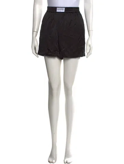 Pre-owned Sleeper Silk Mini Shorts In Black