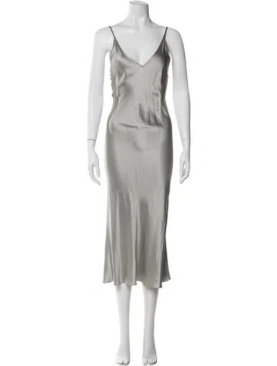 Pre-owned Sleeper Silk Nightgown In Gray