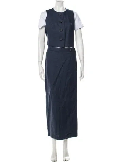Pre-owned Sleeper Skirt Suit In Blue