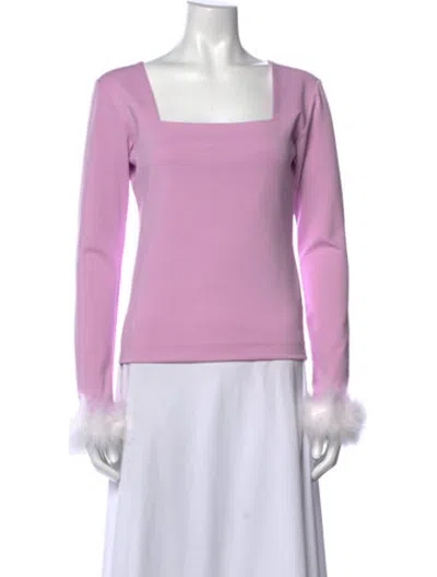 Pre-owned Sleeper Square Neckline Long Sleeve Top W/ Tags In Purple