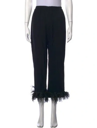 Pre-owned Sleeper Straight Leg Pants In Black