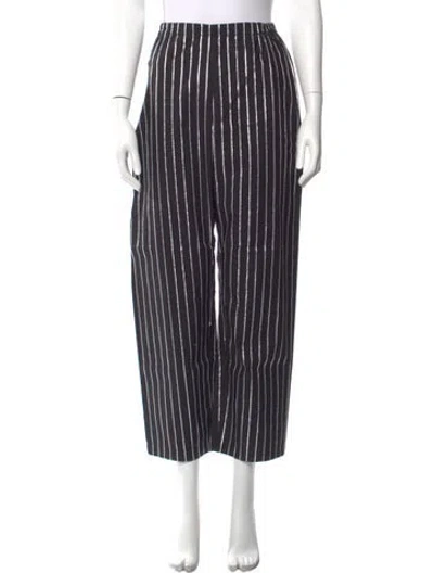 Pre-owned Sleeper Striped Wide Leg Pants In Multi