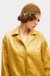 Sleeper Supernova Sequined Shirt In Gold In Gold