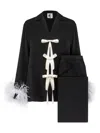 Sleeper The Bow Pajama Set In Black